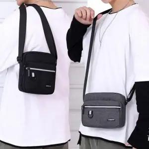 남자 미니 크로스백 가로 사각 여행용 가방