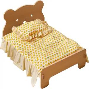 실내 고양이를 위한 하오페츨리안 나무 높이 고양이 침대 작은 동물용 탈착식 매트리스 애완동물 개 토끼