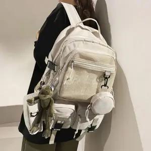 전면 메쉬 2개 파우치 대학생 가벼운 백팩