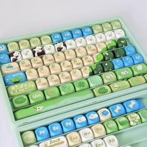 키캡 보관함 방진 핑크 블루 퍼플 화이트 옐로우 정리함 중첩 가능 ABS 다층 적층형