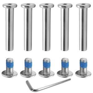 비아웅도 5 세트 32mm 인라인 스케이트 휠 나사, 6mm OD 교체 베어링 롤러 스케이팅 나사 액슬 소켓 1팩 설치 도구 포함