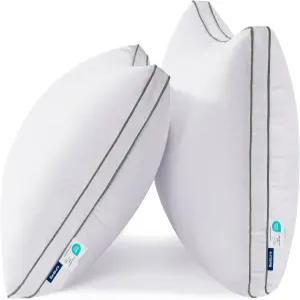 베지큐어 퀸 베개 세트 2 - 수면용 푹신한 침대 호텔 품질 다이아몬드 퀼트 디자인 허리 배 옆잠자는