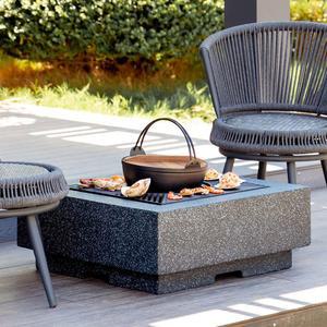 단독주택 가족식사 정원 마당 블랙 테이블 바베큐 패키지A 겸용 해산물 화로테이블 미니