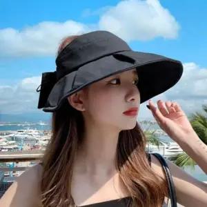 [패션] 챙넓은 여성 모자 썬캡 휴양지 골프