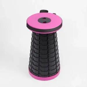 ( )아코디언 접이식 캠핑의자 휴대용 핫핑크 자바라 의자