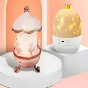 여아 아이방 토끼 조명 공주 고래 인어 빔 프로젝터 여아방 무드등  led전등