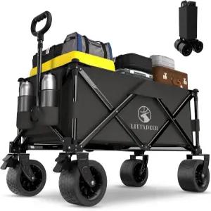 사일런트 올터레인 휠로 접을 수 있는 리타디어 마차 컵 홀더와 브레이크가 접이식 헤비 듀티 비치 캠핑용