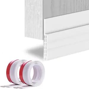 [2팩 대형 도어 스윕] 틈새 드래프트 스토퍼 3-2/5인치 x 39인치 L 하단 씰 내부/외부 도어용 더 넓은 포함