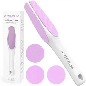 에이프릴렘 3면 나노 유리 발 굳은살 제거기 전문가용 3-in-1(조잡함 중간 미세함) 파일 단단한 피부