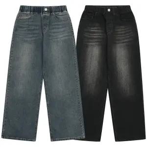 [에꼴리에] 와이드 스트레이트 워싱진 26A0206