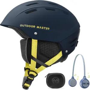 아웃도어 마스터 켈빈 II 스키 헬멧 및 무선 블루투스 세트 - 드롭인 헤드폰이 있는 조절 가능한 핏