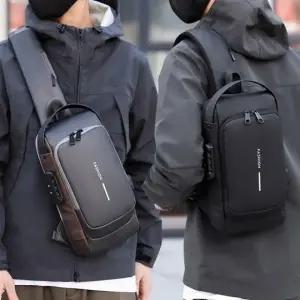 비밀번호 잠금 양방향 크로스백 남자 가방