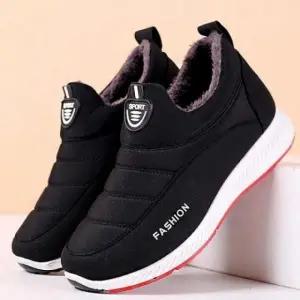 겨울 남성 털 방한화 패딩 컴포트 슬립온