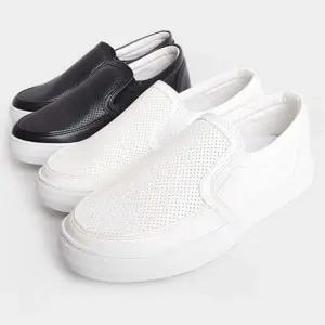 남성 메쉬 슬립온 여름 가죽 쿠셔닝 신발