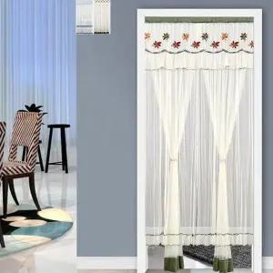 레이스 문가리개 커튼 방문 주방 가림막 120x210cm