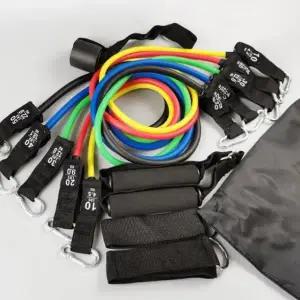 150LBS 튜빙 밴드 고탄력 고무 근력 운동 저항 실내 스트레칭 헬스 홈 트레이닝