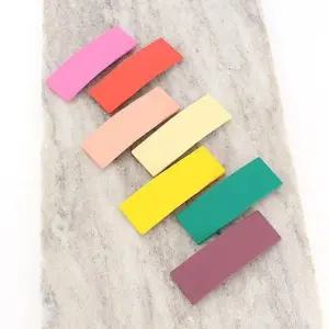 [아랑로랑] 무광사각 똑딱핀 헤어핀