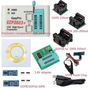 EZP 고속 USB SPI 프로그래머  12개 어댑터 EZP보다 우수한 24 25 26 93 95 EEPROM 플래시 BIOS 칩 지원