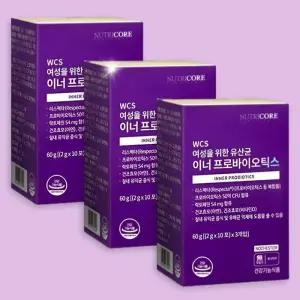 뉴트리코어 여성을 위한 유산균 이너 프로바이오틱스 30포 x 3박스