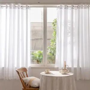 고밀도 쉬폰커튼 아일렛형 핀형 작은창 커텐 차광