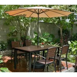 리조트테이블의자세트 원목 벤치 발코니 마당 펜션