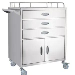 수액걸이 병원카트 2단 대형 트롤리 간호 수액 서랍 수납