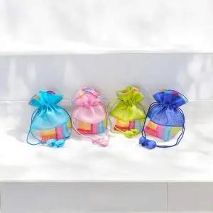 [에이치플러스몰]전통 설날 색동 모시 조각보 복주머니 외국인 선물