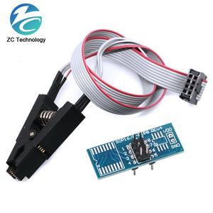 SOIC8 SOP8  클립 EEPROM 93CXX 25CXX 24CXX 용 회로 프로그래밍 USB 프로그래머 CH341A TL866CS EZP2010