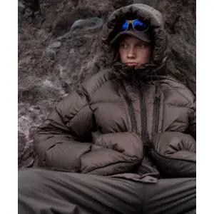 무신사스탠다드 시티 레저 브라이트 후디드 다운 숏 패딩 재킷 머드 그레이 1623502