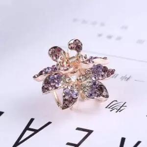 [에이치플러스몰]퍼플 나비 꽃 집게핀 집게핀 삔