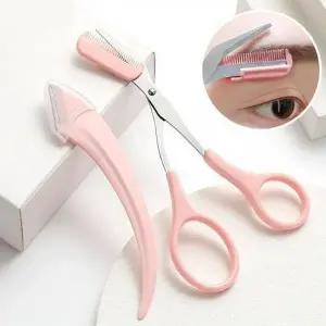 [셀러허브][OPK] 눈썹정리 숱가위 눈썹칼 도구 2종세트 (S46339757)