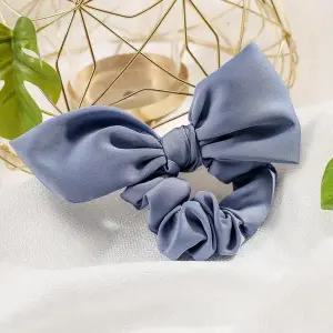 [셀러허브]엔젤슈슈 로맨틱 실크 리본 곱창밴드 머리끈(블루) (S27416156)