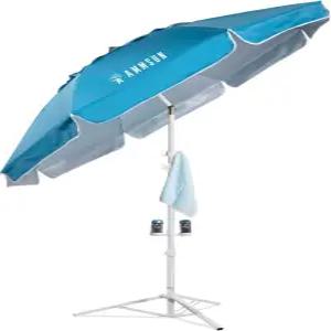 AMMSUN 그늘 우산 스탠드가 있는 프리미엄 휴대용 스포츠 경기용 6.5피트 경량 프리 스탠딩 캐노피 조절