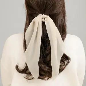 [셀러허브][엔젤슈슈] 쉬폰 롱리본 곱창밴드(아이보리) 머리끈 DT1317699 (S34698228)