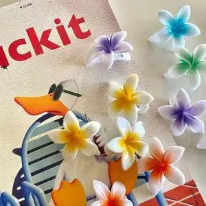 [셀러허브]플라워 꽃 여름 하와이 하와이안 포인트 바다 소품샵 헤어핀 헤어삔 머리핀 해변 (S38963408)