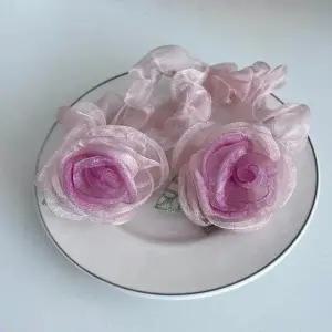 [셀러허브]장미 쉬폰 레이스 사계절 리본 헤어곱창 머리끈 곱창 심플 베이직 기본 머리끈 (S41723735)