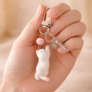 [셀러허브]고양이 냥이 키링 열쇠고리 가방 파우치 핸드폰 키링 (S45522916)
