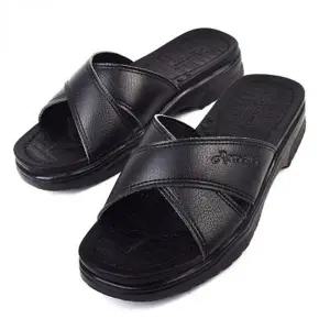 남성 쿠션 슬리퍼 어두운 색 사무실 실내화