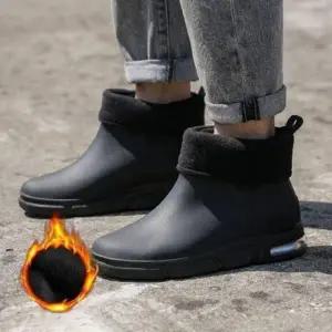 기모 안감 첼시 레인 부츠 겨울 방한 신발