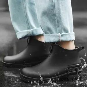 숏레인부츠 핀턱 2컬러 장화 남녀공용 앵클