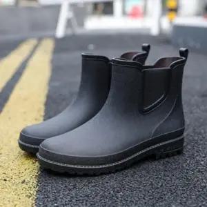 남자 레인부츠 장화 작업용 방수 주방화 숏