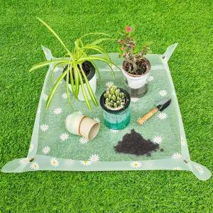 실내 식물용 리포팅 매트 방수 투명한 접이식 정원 식물 트레이로 토양을 제어하는 애호가를 위한 액세서리