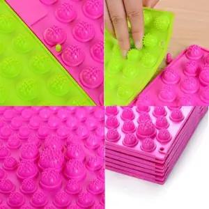 지압 발판 핑크 매트 발 건강 관리 고급형 마사지 패드