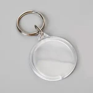 [셀러허브]아크릴 액자 키링 사진 홀더 원형 4cm (S33178881)