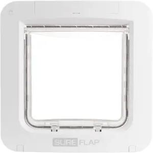 허브 없이 연결되는 SureFlap 마이크로칩 펫 도어 - 플랩 개구부 크기는 6 3/4인치 x 7인치입니다
