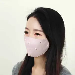 핑크 천 마스크 먼지차단 빨아쓰는마스크 입체