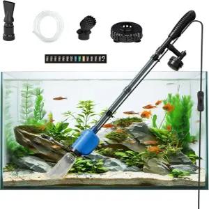 FUSIUTIM 6-in-1 전기 수족관 자갈 청소기 530GPH 어항 진공 물 교환기 모래 세척기 및 이물질 제거기 담수