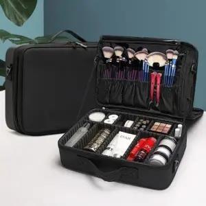 여행용 대형 다용도 메이크업 박스 가방 파우치 화장품 칸막이 브러쉬 출장 대용량 현장