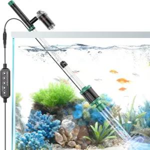 AKKEI 수족관 진공 자갈 청소기 36W 전기 어항 자동 물 교환 모래 세척 순환 및 시간 제한을 위한 다기능