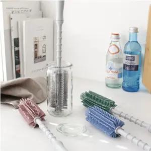 파스텔 실리콘 카페용 오일병솔 주방솔 주방세척솔 롱브러쉬 컵솔 청소솔 틈새세척솔